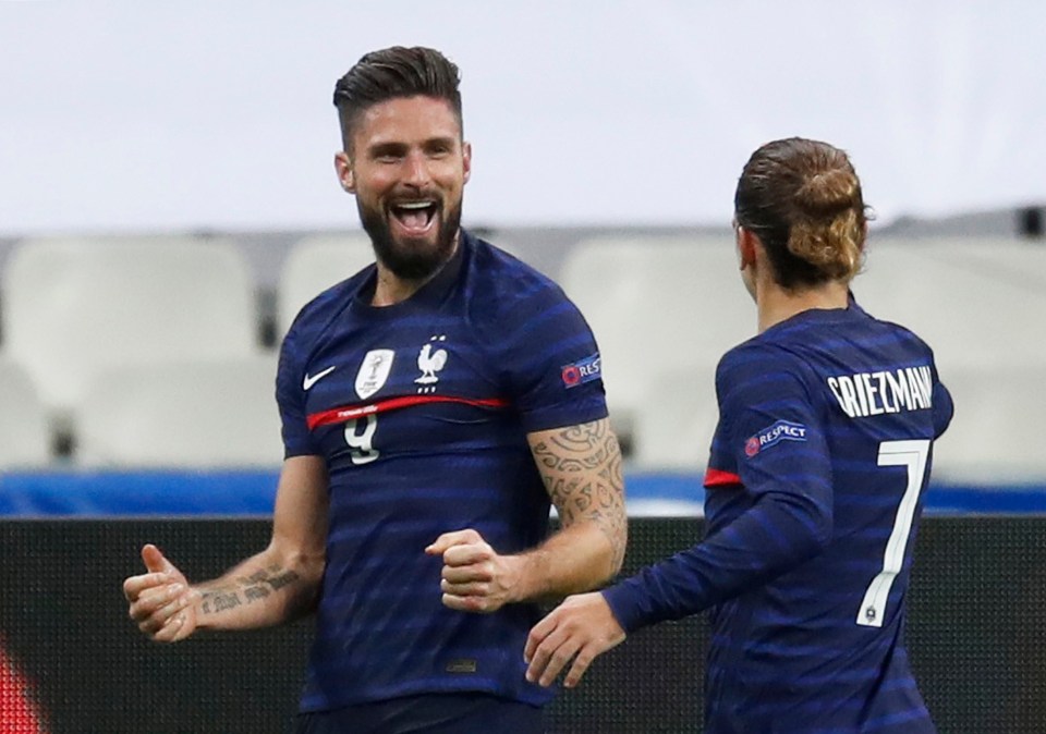 Olivier Giroud proved his class once again on the international stage with a double against Sweden