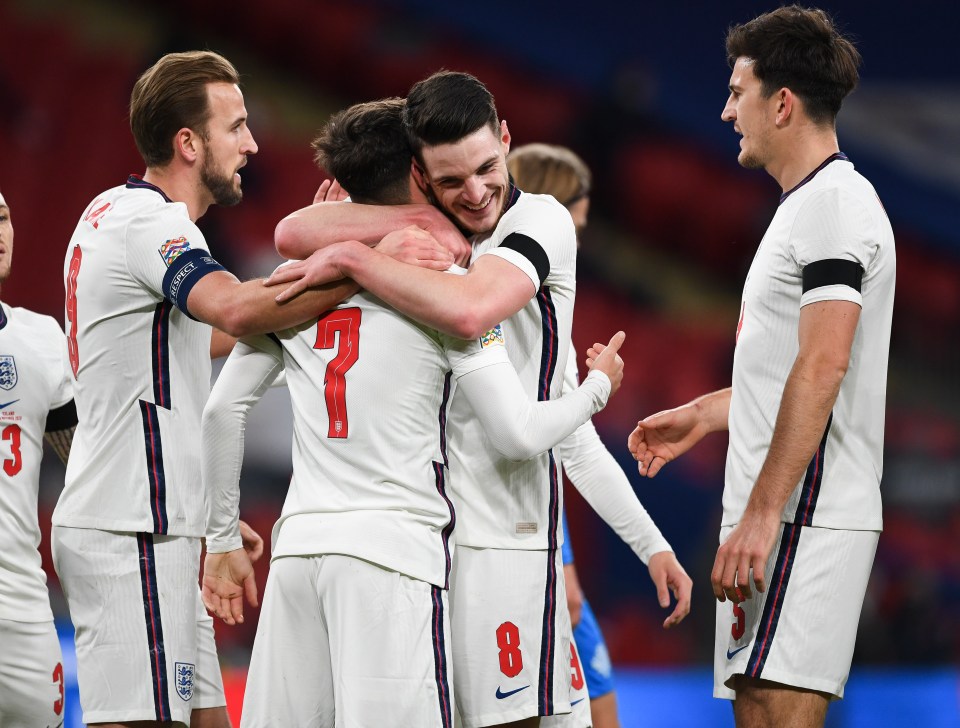 England finished their Nations League group with a 4-0 hammering over Iceland