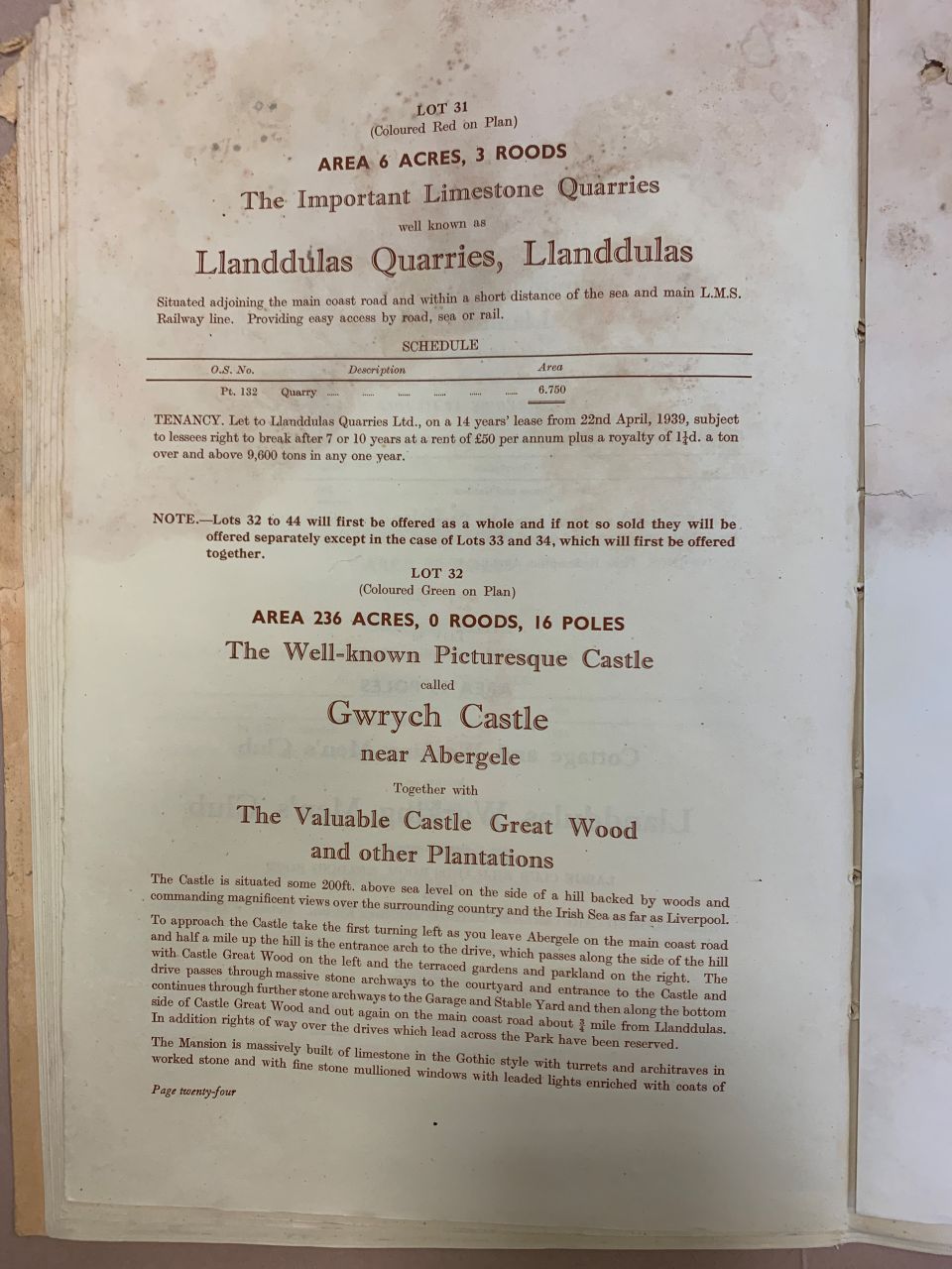 Old documents detail the sale of the 'well-known picturesque castle'