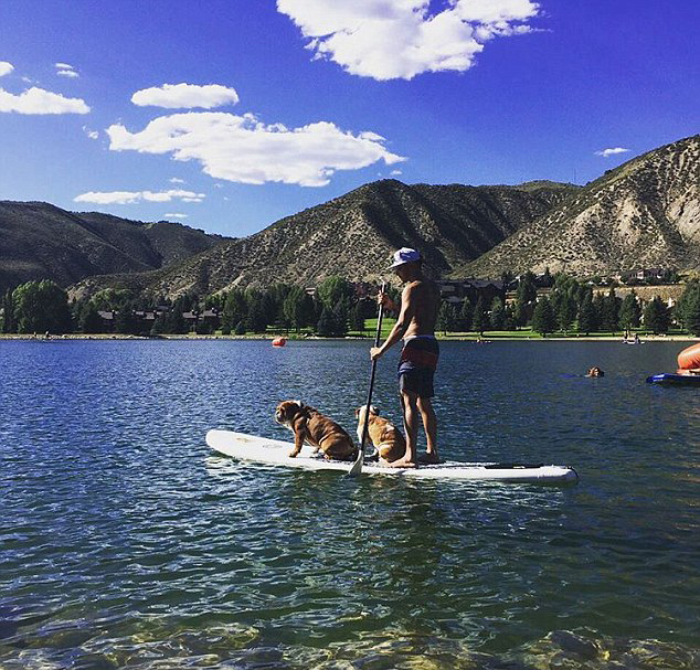 Even Lewis Hamilton's dogs appear to enjoy their time in Colorado