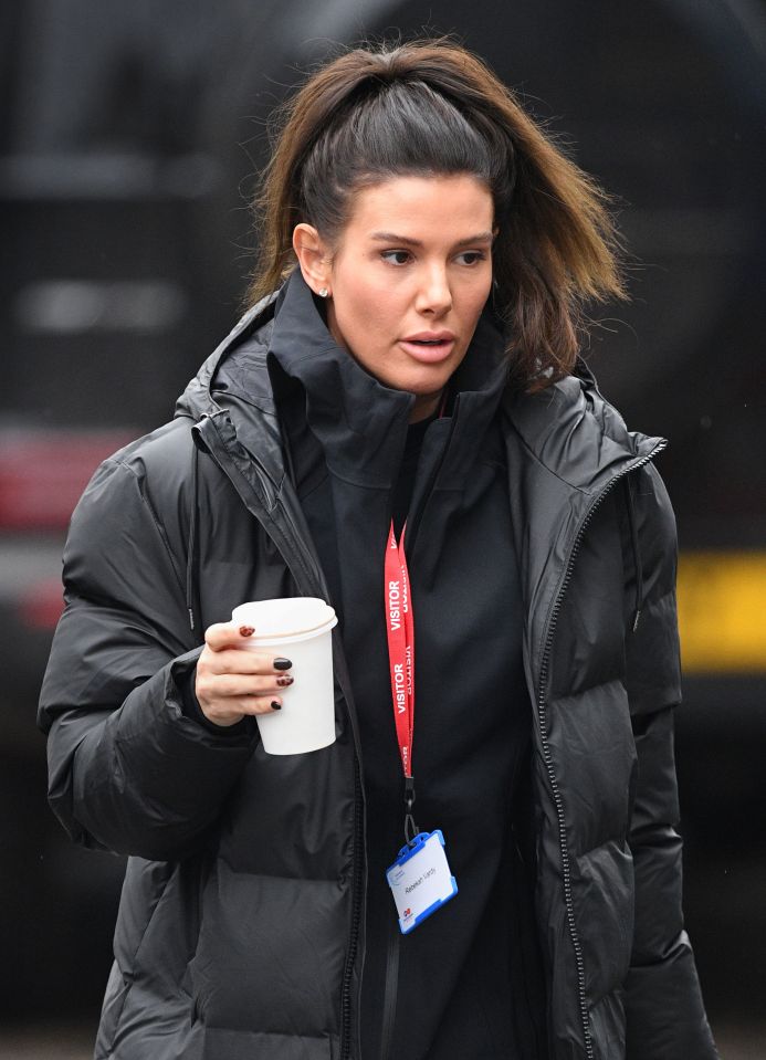 Rebekah Vardy pictured arriving for Dancing on Ice rehearsals today ahead of a High Court hearing