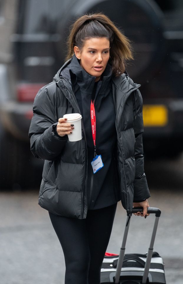 Becky is seen arriving at Dancing On Ice training last week amid her court battle with Coleen 