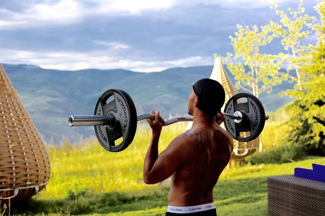 The Formula 1 legend likes to exercise outside if the weather is nice