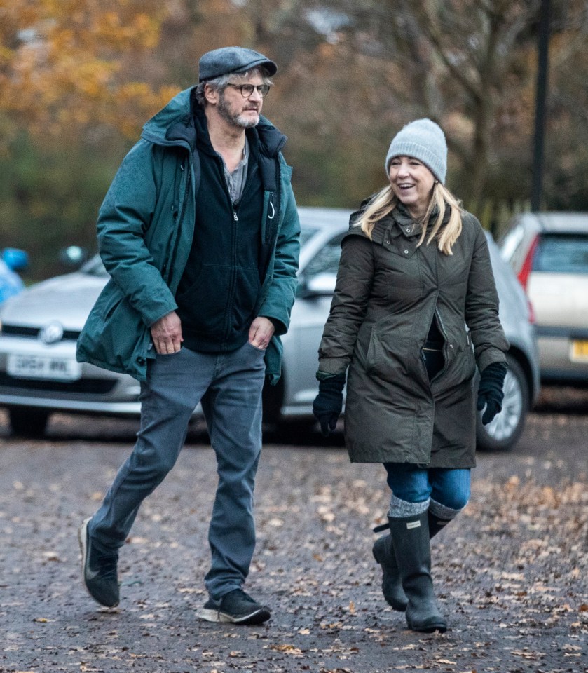 Colin Firth seems to be getting cosy with BBC newsreader Joanna Gosling