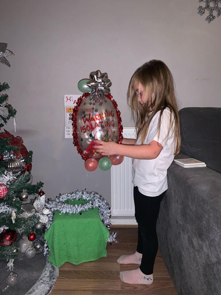 Sapphire claims Alayla loved the balloon when she woke up last week to find the elf waiting for her in its condom quarantine