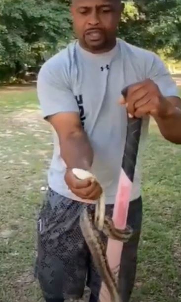 Jones Jr has snakes on his ranch too