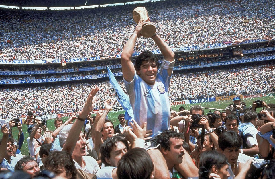 Diego Maradona is renowned for leading Argentina to World Cup glory in 1986