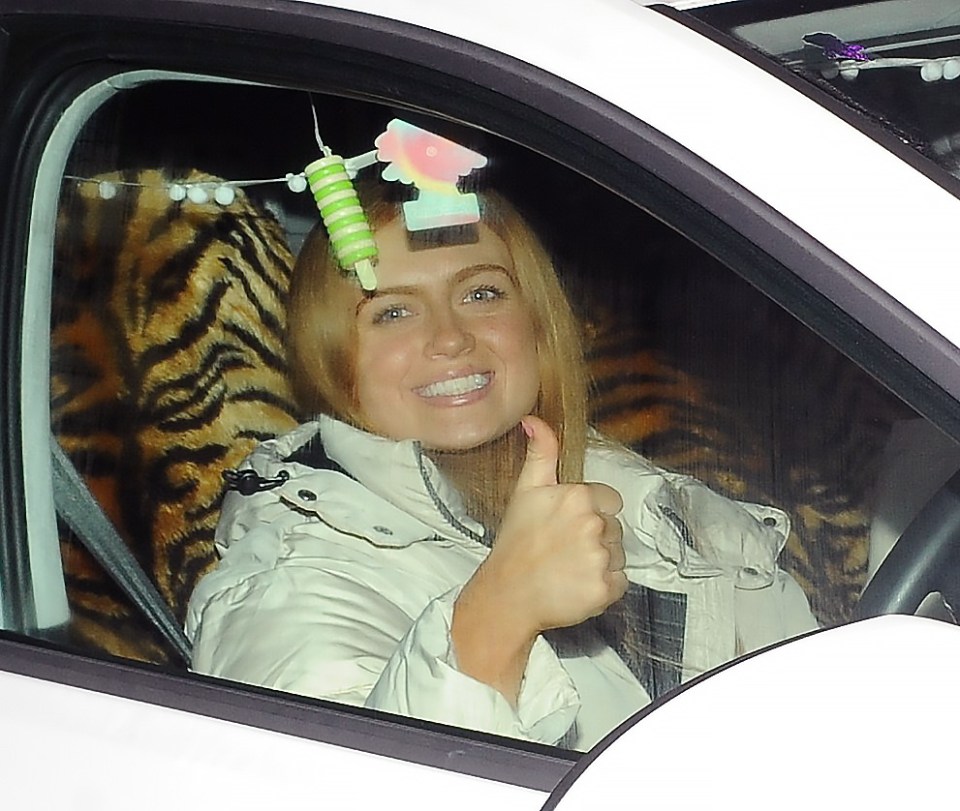 Maisie Smith was all smiles as she left rehearsals last night