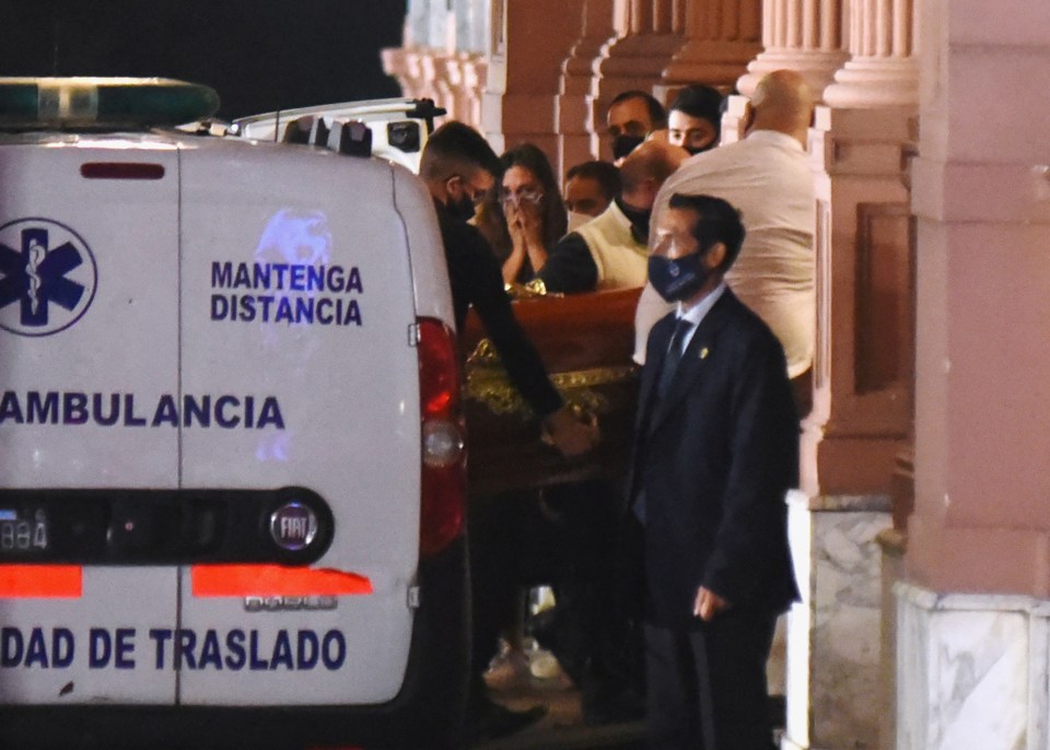 Maradona's coffin arrives at Argentina's presidential palace as he will lie in state of three days alongside three days of mourning in Argentina