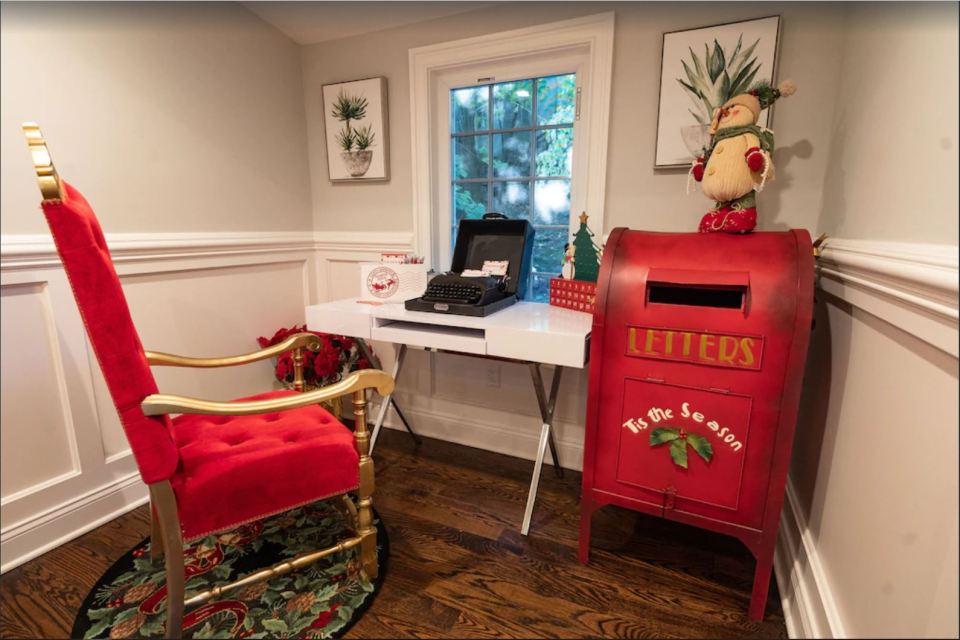 You can write letters to Santa at the letter writing station