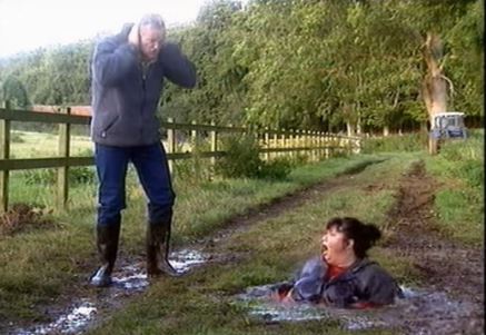 Possibly the most iconic moment from Vicar of Dibley is when she jumped into the puddle