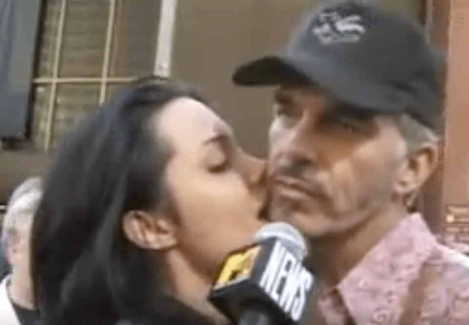 Angelina continued to kiss and bite and Billy Bob as he told the interviewer they'd 'f****d in the car' on the way to the premiere