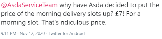 Asda shoppers have also been tweeting about the price increases