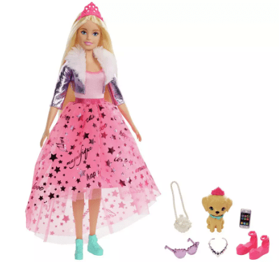 Feel like a real princess with this Barbie doll