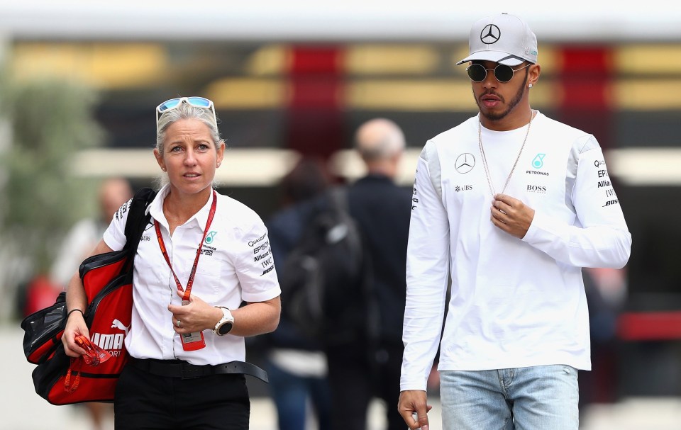 Lewis Hamilton has hailed his right-hand woman, physiotherapist Angela Cullen, behind his success