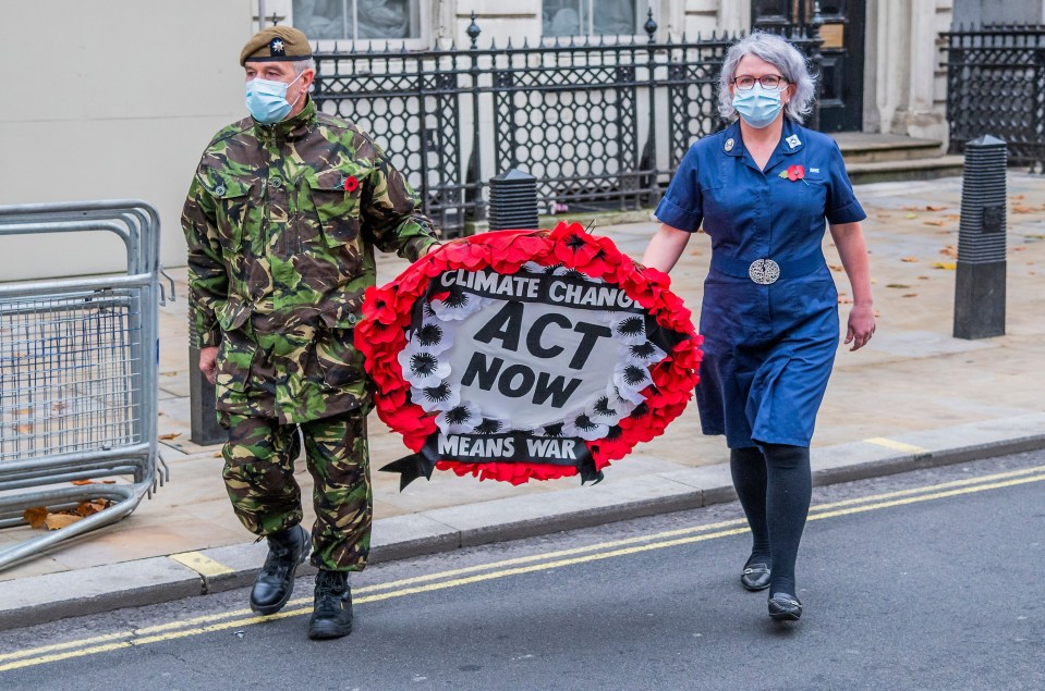 Anne White - the nurse who took part in the protest - is also a Buddhist monk