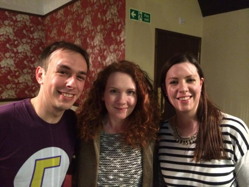 Gemma and husband Michael with Jennie McAlpine, who plays Fiz Brown in the soap