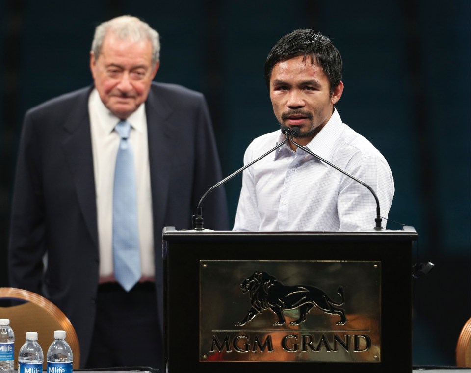 Arum used to promoter Filipino icon Manny Pacquiao