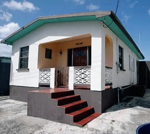 The songstress grew up in this bungalow in Barbados which fans often visit