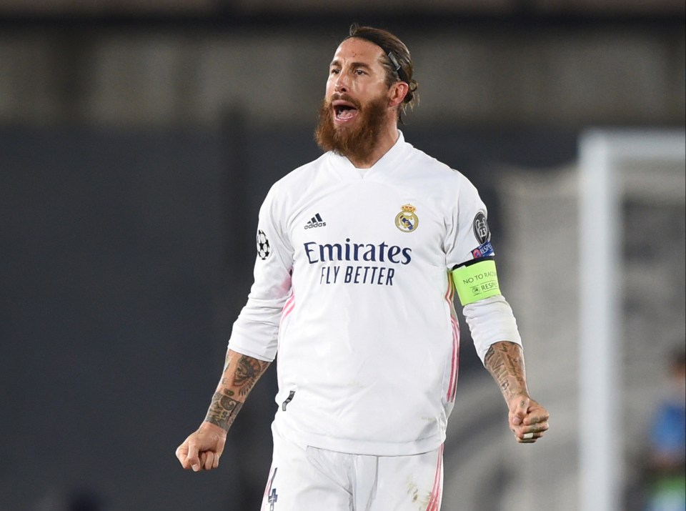 Sergio Ramos scored his 55th header for the club during the midweek win