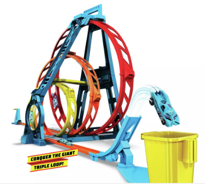 Tackle the giant triple loop with this Hot Wheels kit