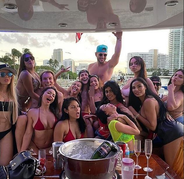 Dr Mike flew from New York City to Miami to celebrate his birthday earlier  this month Credit: Instagram