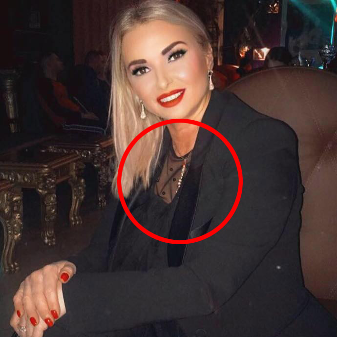 Maria Mester is seen here wearing a necklace allegedly stolen from Tamara Ecclestone in the raid