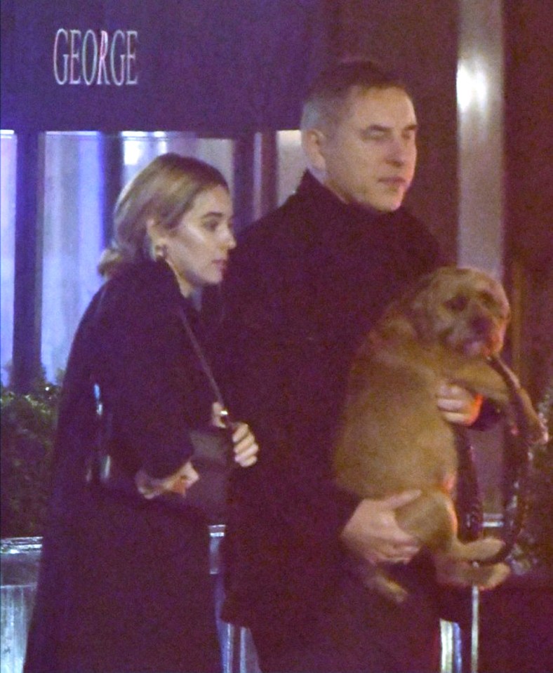 David Walliams was spotted with Keeley Hazell and his dog Bert on Wednesday night