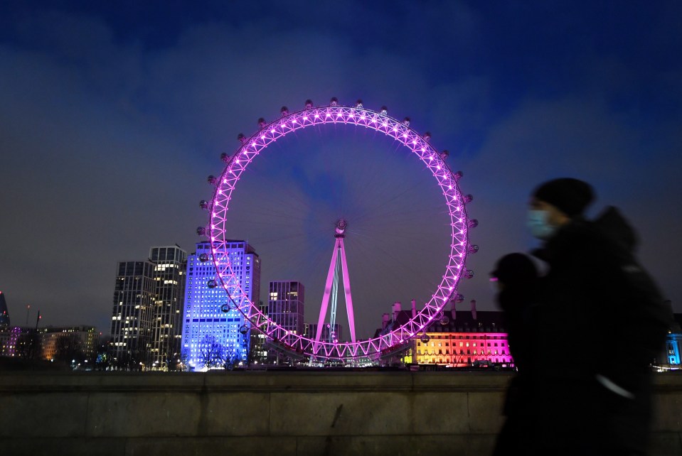 The London Eye on New Year's Eve