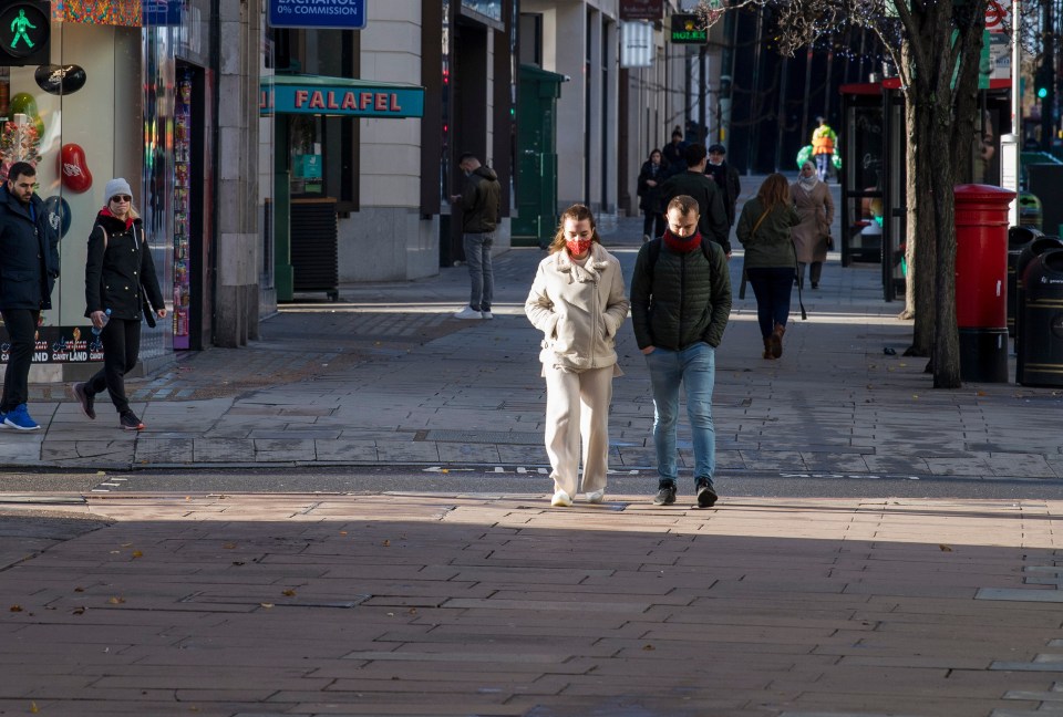 Oxford Street was seen deserted this morning