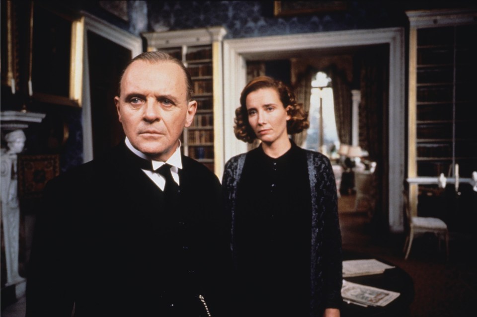 Anthony Hopkins with Emma Thompson in The Remains Of The Day