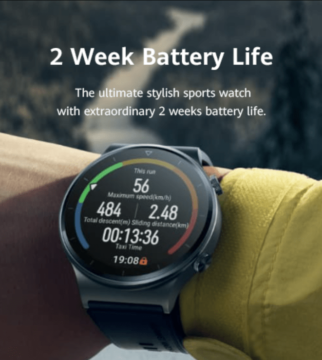 The gadget's two-week battery life is very impressive