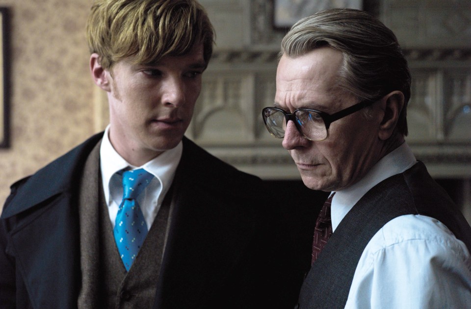 Benedict Cumberbatch and Gary Oldman in Tinker Tailor Soldier Spy - a 2011 adaptation of le Carré's 1974 novel of the same name