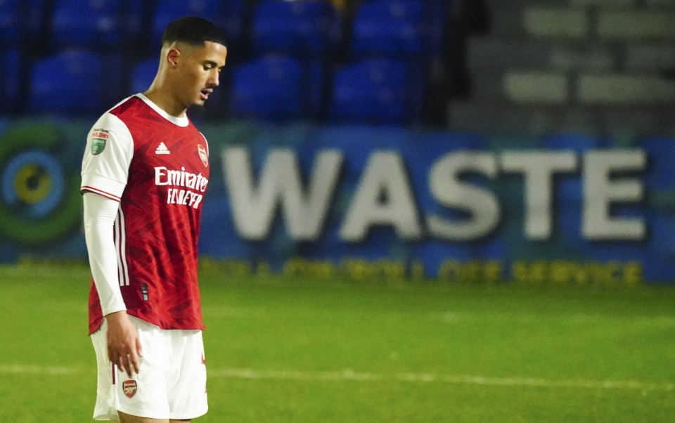 William Saliba was sent off for Arsenal’s Under-21s on Tuesday night