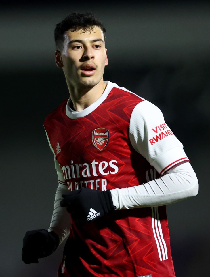 Gabriel Martinelli returned to action after his serious knee injury in June