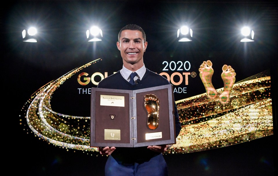 Cristiano Ronaldo received the Golden Foot award this weekend