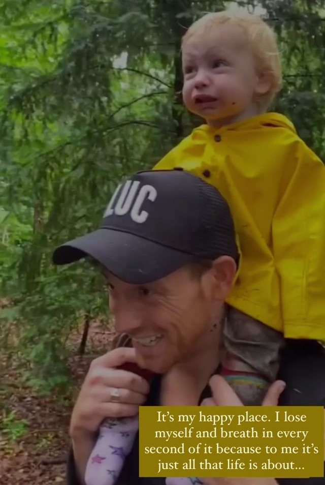 Stacey posted footage of Joe with their son Rex on the romantic walk