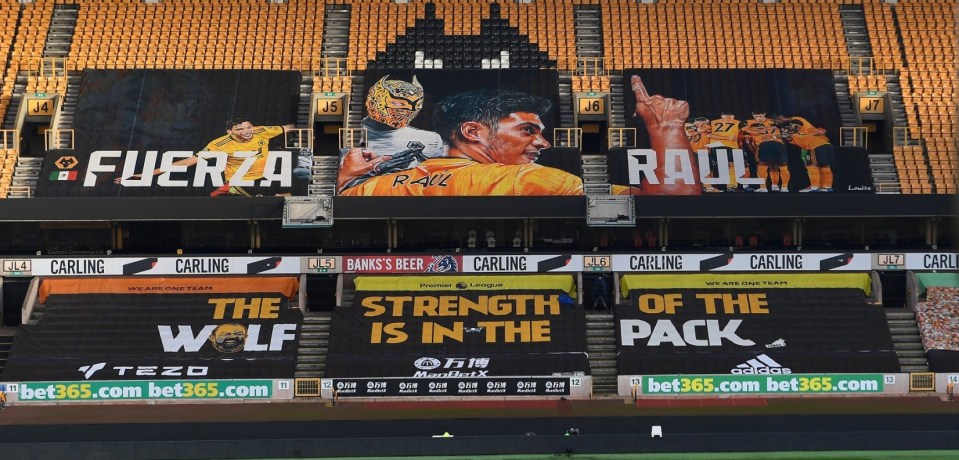 Wolves fans raised £20,000 for a £3.8k banner for injured striker Raul Jimenez – with the spare money going to charity