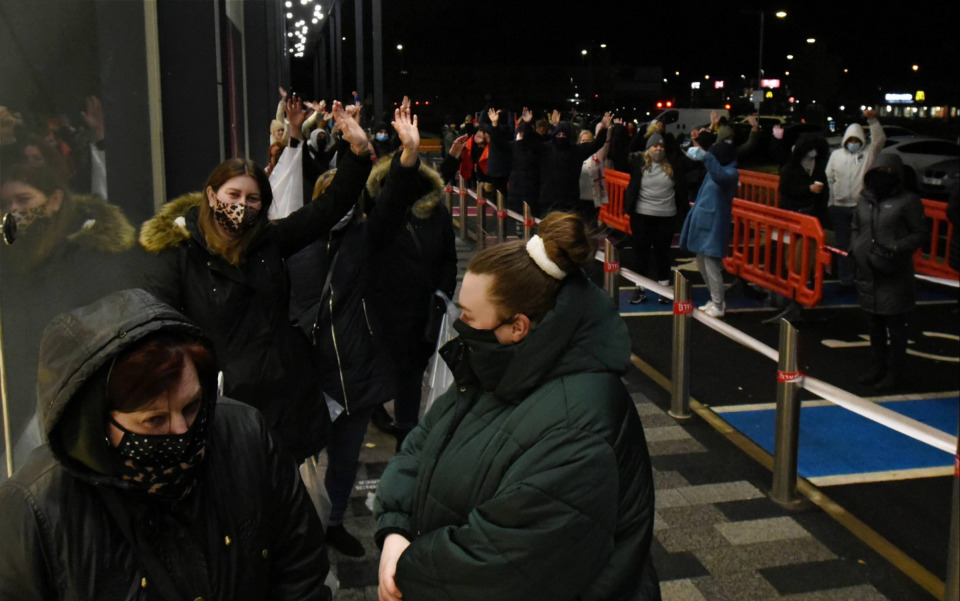 In North Tyneside, queues braved the early morning chill to make sure they were the first to get into the store at 5am