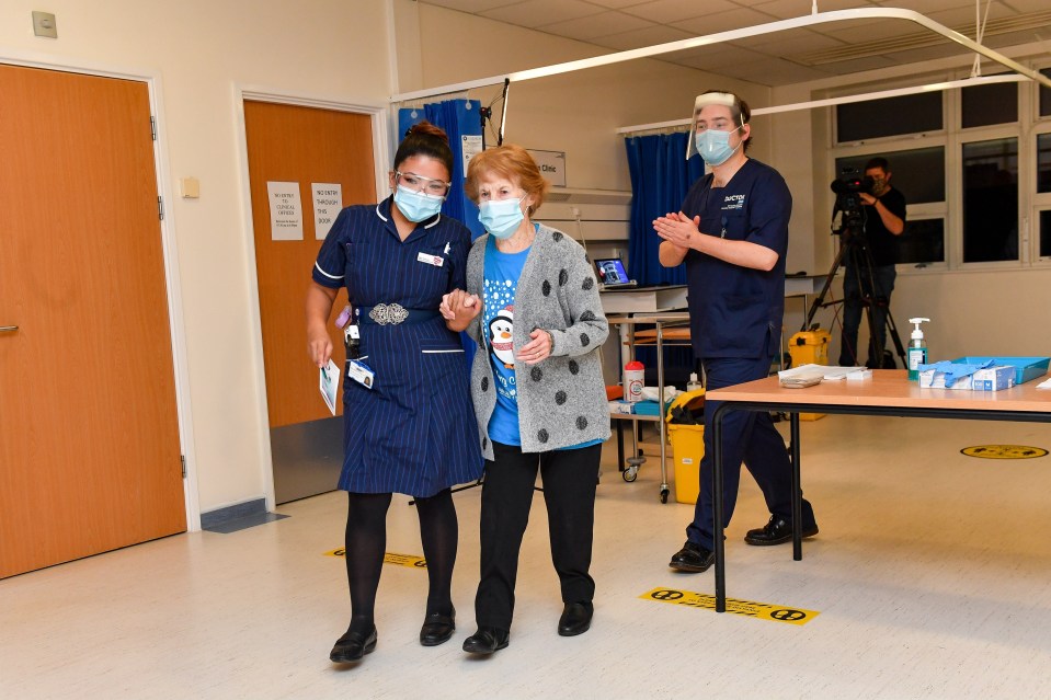 Hero medics helped administer the first vaccines this morning