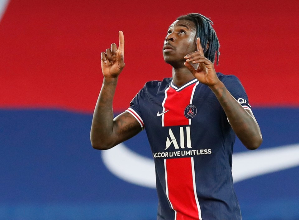 Moise Kean has been in red-hot form since joining PSG