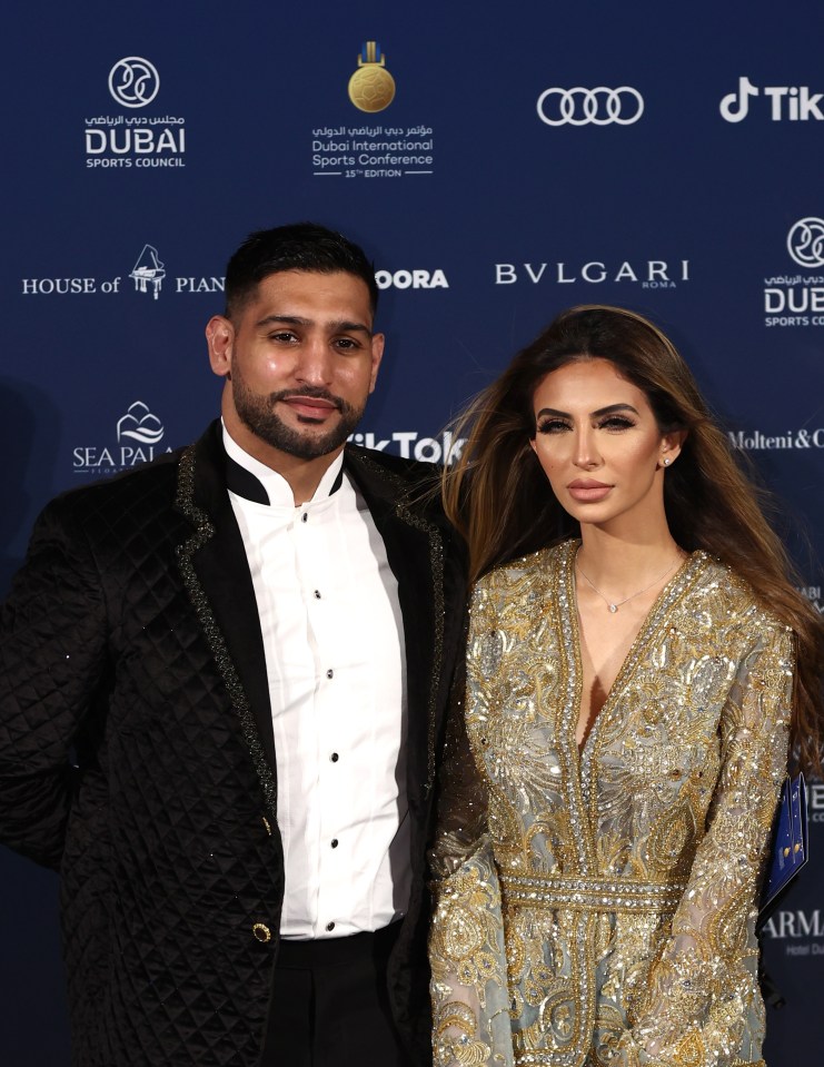 Amir Khan pictured with his wife Faryal Makhdoom