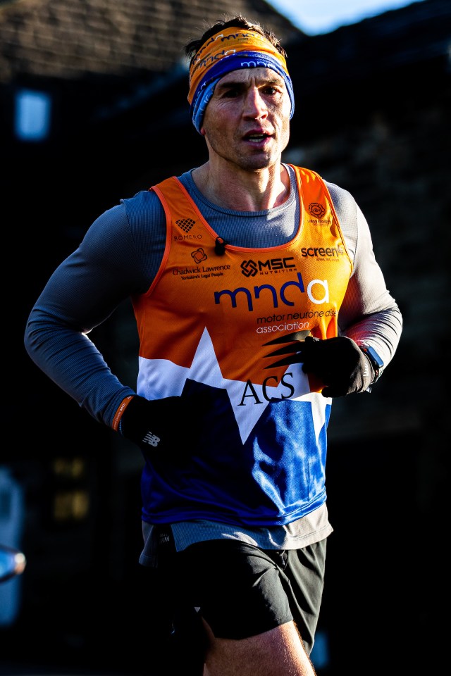 Sinfield has run seven marathons in seven days and 101 miles continuously