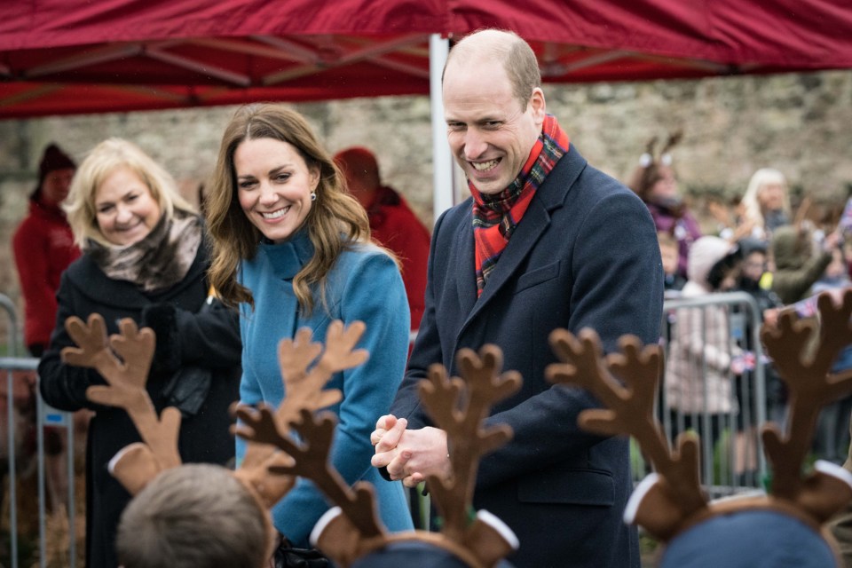 The excited children wore antlers to meet the future king and queen