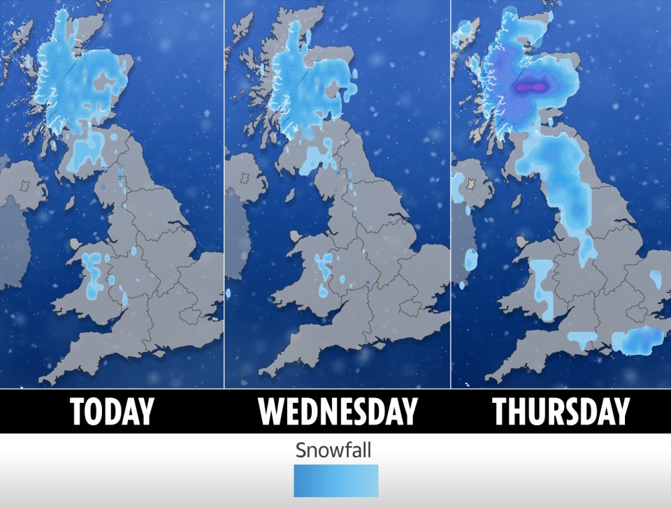 Britain is in the grip of winter - with six inches of snow expected in the coming days 