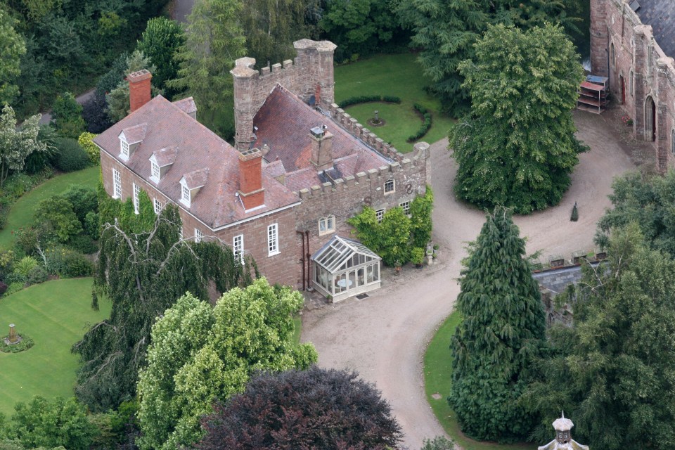 An aerial picture of the £2million castle home