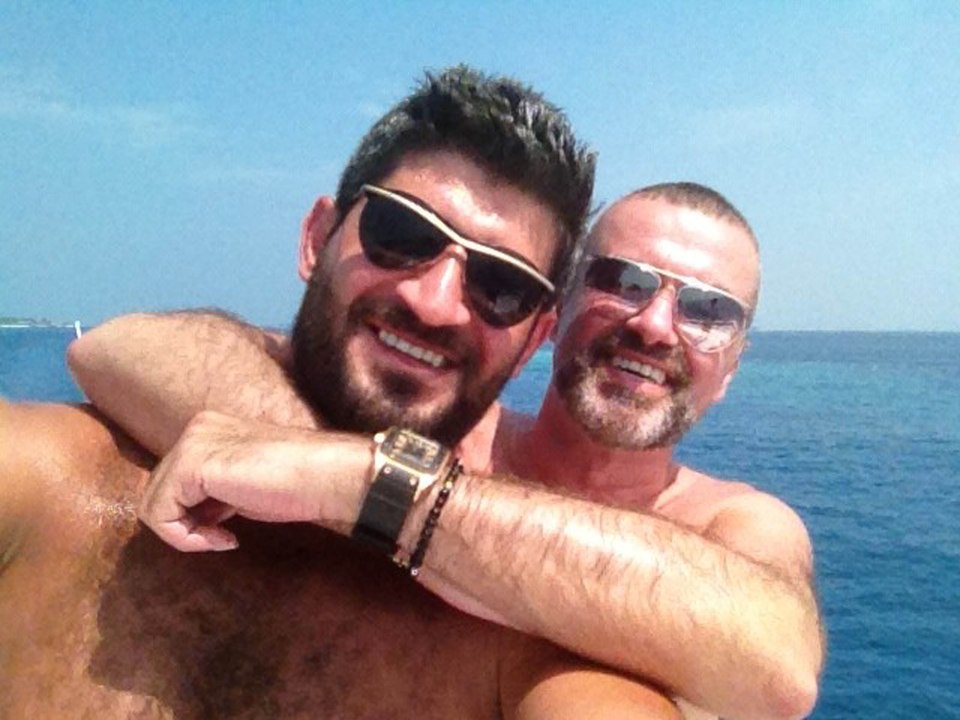 George Michael’s ex Fadi Fawaz, left, was caught breaking into the pop star’s £5million home — days before the fourth anniversary of his death