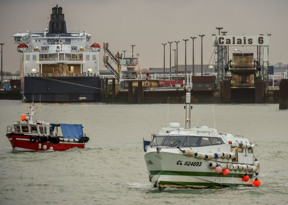 French fishing boats setting off for a Channel blockade against the Netherlands in 2018