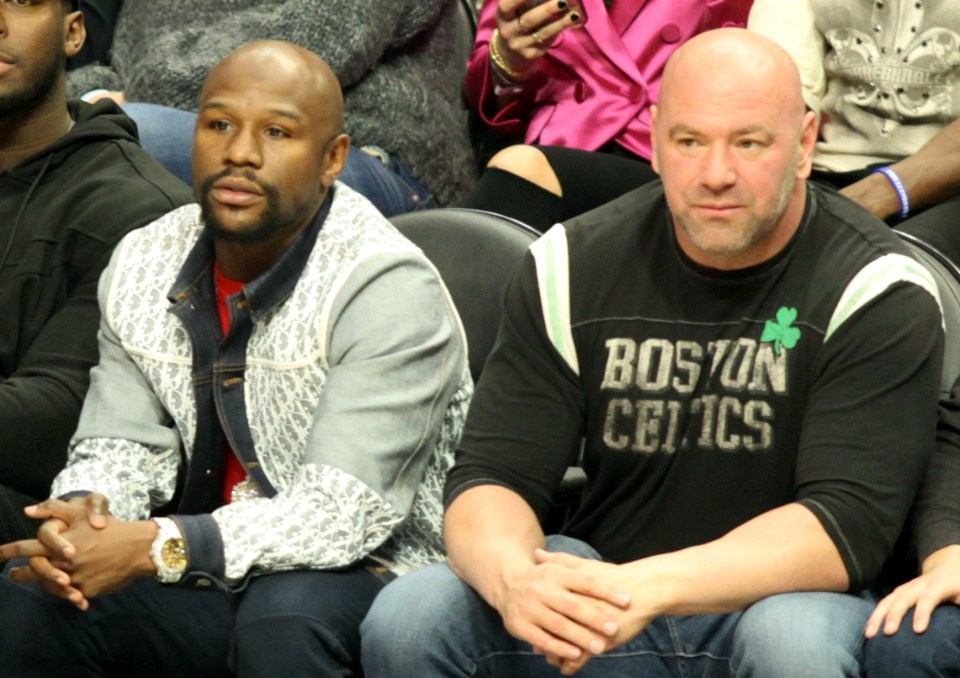 Floyd Mayweather pictured with UFC boss Dana White 