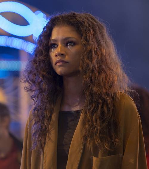  Zendaya plays drug-addicted teenager Rue in the controversial Euphoria